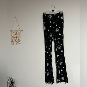 Celestial witchy stretchy wide leg pants - Nasty Gal